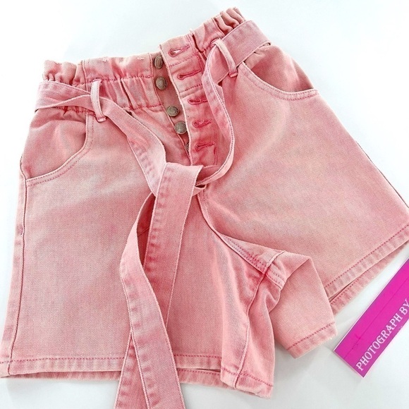 VERVET Super High Rise Self Tie Button Fly Up Mom shorty size XS - Picture 8 of 15